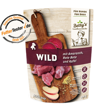 Betty’s Landhausküche Frischebeutel Wild mit Rote Bete, Amaranth und Apfel 300g